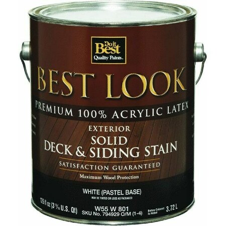 WORLDWIDE SOURCING Best Look Exterior Latex Solid Color Deck And Siding Stain W55W00801-16